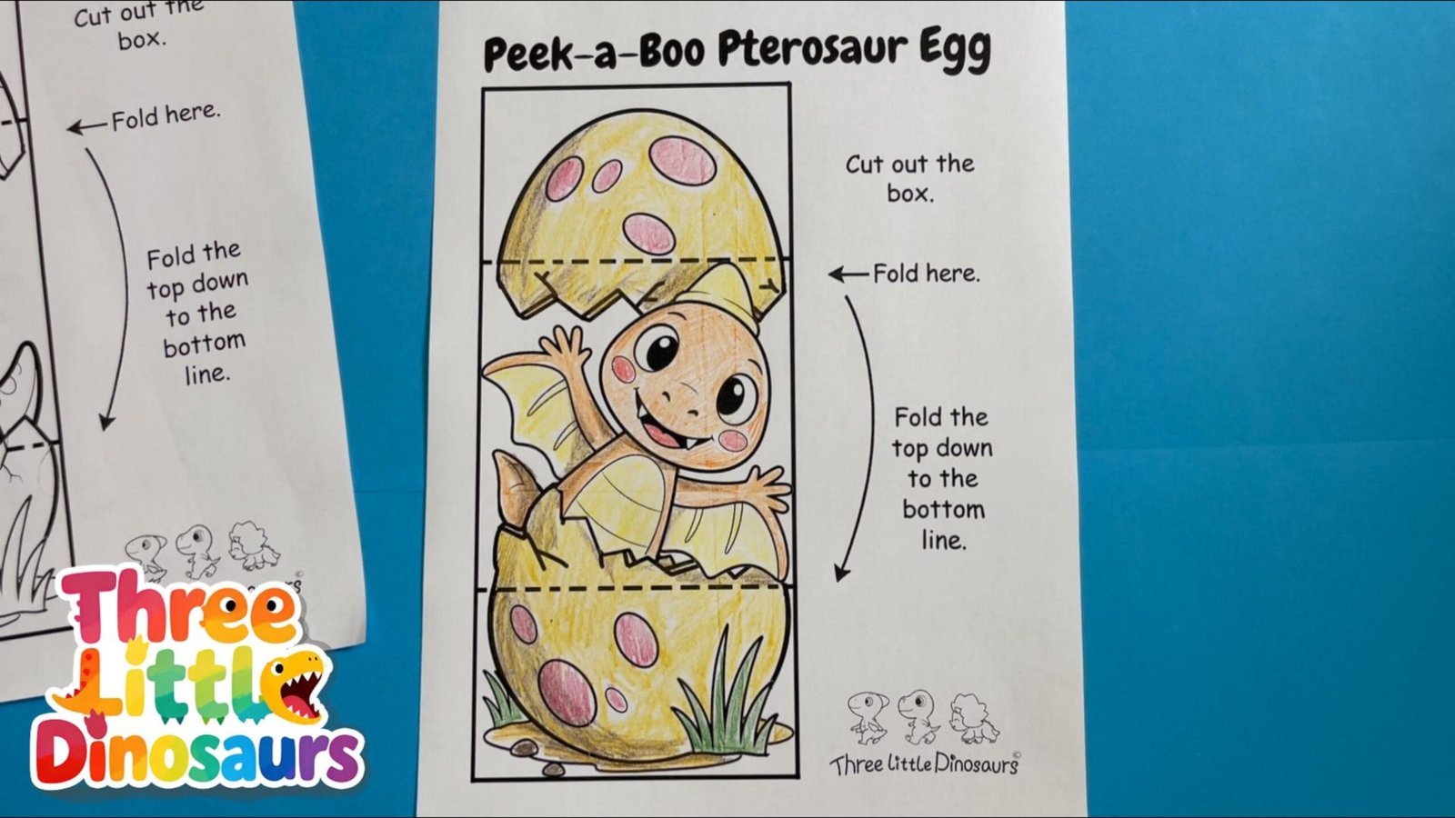 Pterodactyl egg craft finished sample and printable template