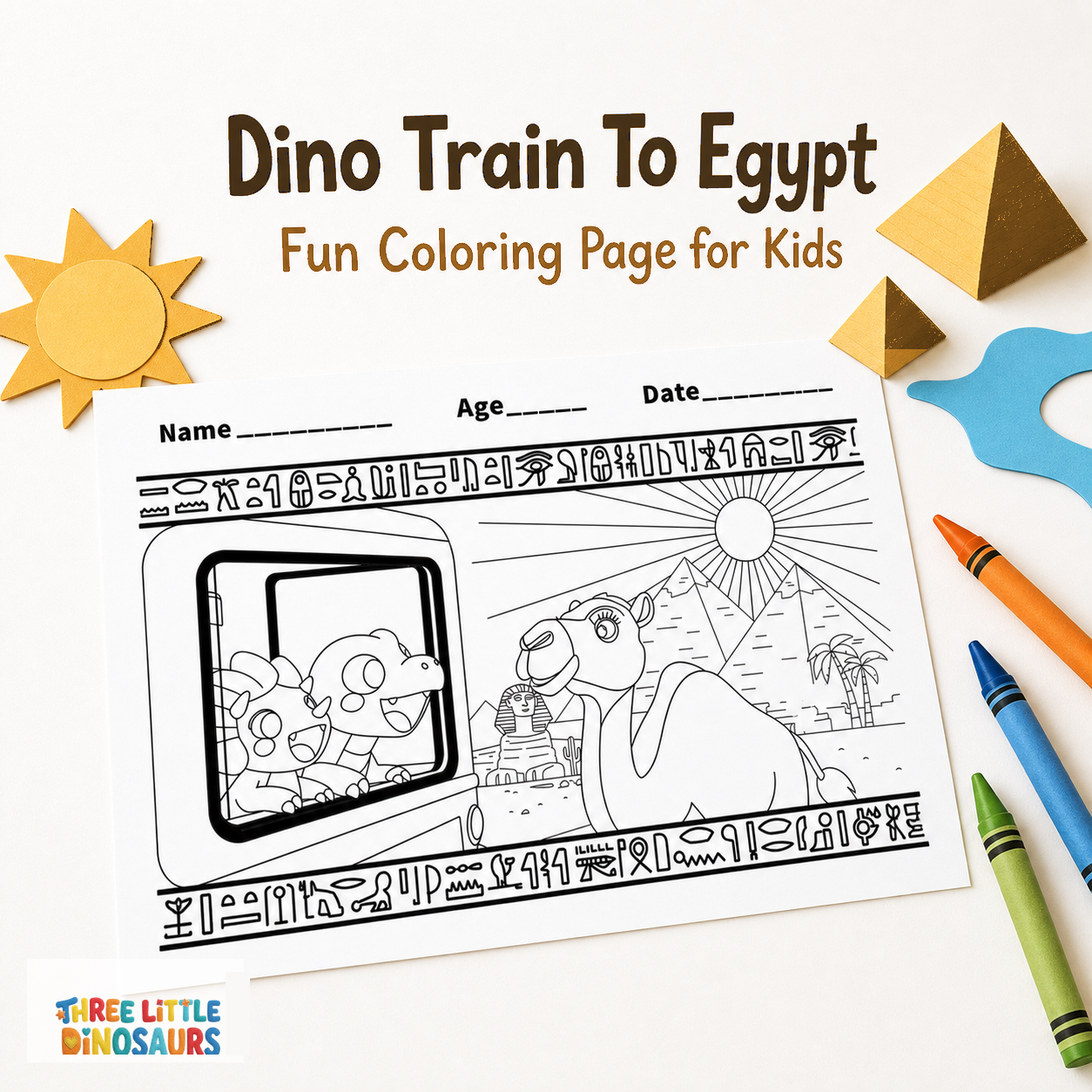 Dino Train To Egypt Coloring Page