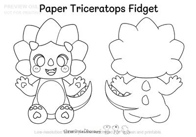Low-resolution preview of DIY Paper Triceratops Fidget Craft