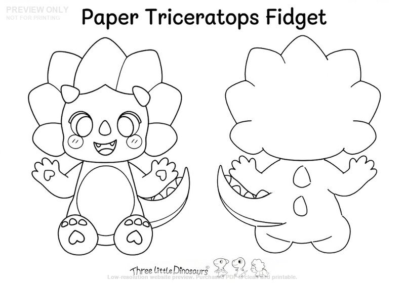 Low-resolution preview of DIY Paper Triceratops Fidget Craft