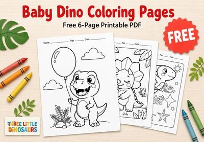 Free Baby Dinosaur Coloring Pages PDF