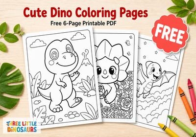 Free Cute Dinosaur Coloring Pages PDF