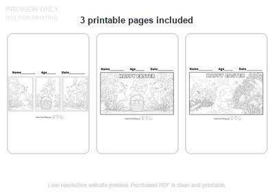 Low-resolution preview of Happy Easter Coloring Page for Kids
