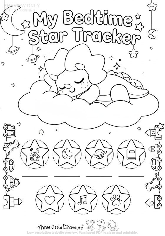 Low-resolution preview of My Bedtime Star Tracker Printable
