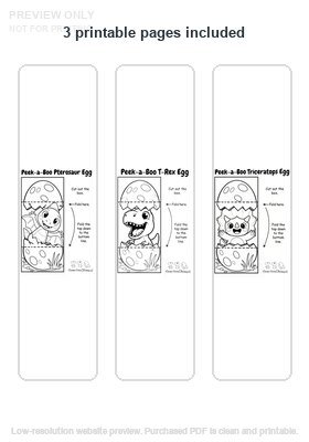 Low-resolution preview of Peek A Boo Dinosaur Egg Bundle 3 Printable Crafts