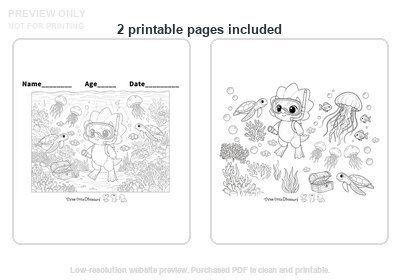 Low-resolution preview of Rosie's Ocean Adventure 3D Color, Cut & Paste Craft