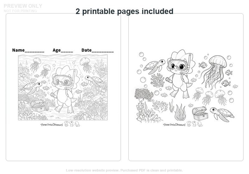 Low-resolution preview of Rosie's Ocean Adventure 3D Color, Cut & Paste Craft