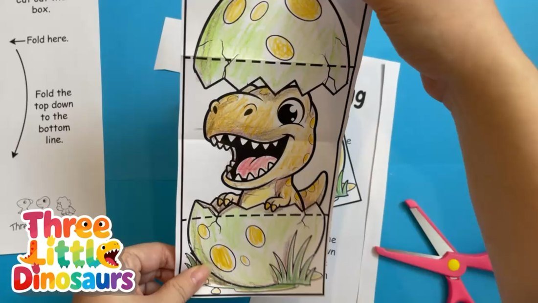 T-Rex hatching egg craft surprise reveal