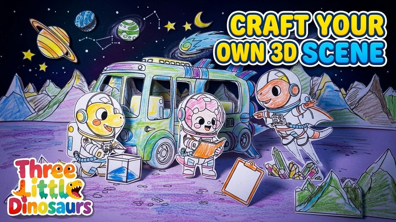 3D Dinosaur Space Craft for Kids